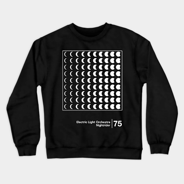 Nightrider - Minimalist Graphic Artwork Design Crewneck Sweatshirt by saudade